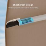 PURPLE LEAF 10ft Patio Umbrella Outdoor Square Large Cantilever Windproof Offset and Heavy Duty Sun Umbrella for Garden Deck Pool, Beige - Image 7