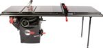 SAWSTOP Professional Cabinet Saw, 3HP, 52” Professional T-Glide Advance Rip Fence, Rails & Extension Table (PCS31230-ATGP52)
