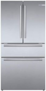 Bosch 800 Series B36CL80SNS 36 Inch Smart Freestanding Counter Depth 4 Door French Door Refrigerator with 20.5 cu. ft. Total Capacity in Stainless Steel (Bar Handle)