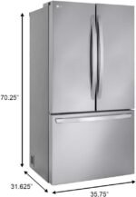 LG LRFLC2706S 27 Cu. Ft. French Door Smart Refrigerator in Stainless Steel - Image 4