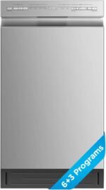 Midea MDF18A1AST Built-in Dishwasher with 8 Place Settings, 6 Washing Programs, Stainless Steel Tub, Heated Dry, Energy Star