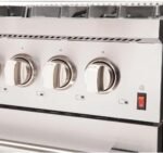 FORNO Galiano Dual Fuel 48" Inch. Freestanding Range 8 Sealed Brass Burners Cooktop - 6.58 Cu. Ft. Double Convection Electric Oven - Stainless Steel Stove Range Heavy Duty Cast Iron Grates - Image 7