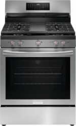 Frigidaire Gallery 30 in. 5 Burner Freestanding Gas Range in Stainless Steel with True Convection and Air Fry GCRG3060BF