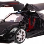 Modern-Depo Licensed RC Car 1:14 Scale Pagani Huayra BC | Rastar Radio Remote Control 1/14 RTR Super Sport Car Model w/ Open Doors (Black)