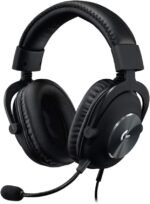 Logitech G Pro X Wired Gaming Headset: Blue VO!CE Detachable Boom Mic, DTS 7.1, 50 mm Drivers, USB/3.5mm Aux, Spare Memory Foam Ear Pads, USB DAC & Bag Included - Black