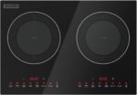 Empava Double/Dual Induction Cooktop 2 Burner, Shatter-proof Flat Glass Top, 18 Levels from 120°F to 460°F, 3 Preset Mode, Bulit-in/Countertop, 110~120 Volt Plug in Electric Stove for Kitchen, RV