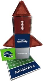 CreateOn Seattle Seahawks NFL Fan-Tiles Magnetic Match-Up Tiles | 17-Piece Building Set for Kids & Adults | Officially Licensed NFL Team Collectibles | Build, Play & Display (All Teams Available) - Image 5