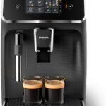 Philips 2200 Series Fully Automatic Espresso Machine, Classic Milk Frother, 2 Coffee Varieties, Intuitive Touch Display, 100% Ceramic Grinder, AquaClean Filter, Aroma Seal, Black (EP2220/14)