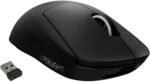 Logitech G PRO X Superlight Wireless Gaming Mouse, Ultra-Lightweight, Hero 25K Sensor, 25,600 DPI, 5 Programmable Buttons, Long Battery Life, Compatible with PC/Mac - Black
