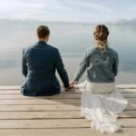 Embroidered Bridal Pearl Denim Jacket, Large Embroidery - Bride, Bachelorette Party Jacket, Wedding Gift - Image 5