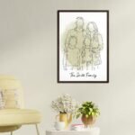 Custom Line Drawing Portrait from Photo, Custom Illustration Print from Photo, Personalized Hand Drawn Art Print, Wedding Couple Illustration Gift Idea, Family Wall Poster, Minimalist Home Decor - Image 8