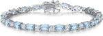 FANCIME Birthstone Bracelets Sterling Silver Tennis Bracelets Charm Fine Jewelry Valentines Day Gifts for Women 7"