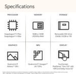 Microsoft Surface Laptop (2024), Windows 11 Copilot+ PC, 13.8" Touchscreen Display, Snapdragon X Elite (12 core), 16GB RAM, 256GB SSD Storage, Sapphire - Image 2