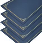 SUNEE Certificate Holders(Blue, 30 Packs, New Pattern), Diploma Covers Gold Foil Border, for Letter Size 8.5x11 Certificates, Cardstock, Document Papers - Image 2