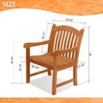 Amazonia Pennsylvania 7-Piece Outdoor Rectangular Dining Table Set | Certified Teak | Ideal for Patio and Indoors - Image 7