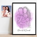Custom Line Drawing Portrait from Photo, Custom Illustration Print from Photo, Personalized Hand Drawn Art Print, Wedding Couple Illustration Gift Idea, Family Wall Poster, Minimalist Home Decor