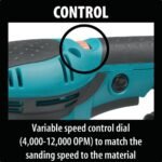 Makita BO5041-R 120V 3 Amp Variable Speed 5 in. Corded Random Orbit Sander (Renewed) - Image 4