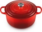 Le Creuset Enameled Cast Iron Signature Round Dutch Oven, 7.25 qt., Cerise