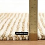 FRELISH DECOR Wool and Jute Premium Handwoven Chunky Stripes Rug - Contemporary Area Rug for Living Room Bedroom (6' x 9' - Natural Ivory) - Image 5
