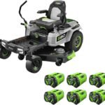 EGO Power+ Electric Riding Lawn Mower, 52" Deck with Zero Turn Radius, Includes (6) 56V 12.0Ah Batteries and Charger - ZT5207L