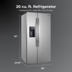 Kenmore 36" Side-by-Side Refrigerator with Freezer - Accela Chill, Water & Ice Dispenser, Adjustable Glass Shelves, ENERGY STAR Certified, 20 cu. ft. Capacity - Fingerprint Resistant Stainless Steel - Image 2