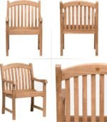 Amazonia Pennsylvania 7-Piece Outdoor Rectangular Dining Table Set | Certified Teak | Ideal for Patio and Indoors - Image 5