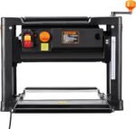 VEVOR Power Benchtop Planers, Three-Blade, Two Speed, 13" Width Worktable Thickness Planer with Extended Infeeding Table, Low Noise for both hard & soft wood material removal - Image 9