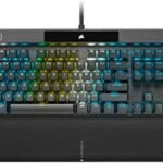 Corsair K100 RGB Mechanical Gaming Keyboard - Cherry MX Speed RGB Silver Keyswitches - PBT Double-Shot Keycaps - Elgato Stream Deck and iCUE Compatible - QWERTY NA Layout - Black