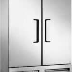 54" W Commercial Freezer with 2 door Stainless Steel 49 Cu. Ft Reach-in Freezer Auto-Defrost Fan Cooling Freezer for Restaurant, Commercial Kitchen, Shop, ETL Certification -10℉