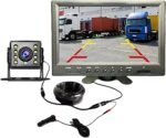 9 Inch Truck Backup Camera System for Tesla Cybertruck Tri Motor AWD 2022–2025, AHD Night Vision Rear View Camera with IPS Monitor, Reverse Camera Kit for Semi Truck, RV, Trailer, Bus