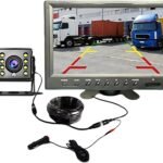 9 Inch Truck Backup Camera System for Tesla Cybertruck Tri Motor AWD 2022–2025, AHD Night Vision Rear View Camera with IPS Monitor, Reverse Camera Kit for Semi Truck, RV, Trailer, Bus