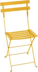 Fermob - Bistro Metal Chair Set of 2 - Original French Design for Indoor/Outdoor Use - Sustainable Powder-Coated Steel - Made in France - Honey Textured