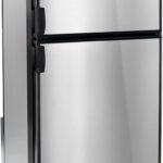 RecPro RV Refrigerator 6.3 Cubic Feet Gas and Electric | Black or Stainless Finish | 110V / 12V / Propane Gas | (Stainless Finish)