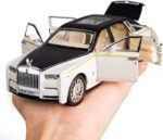 BDTCTK 1/32 Rolls-Royce Phantom Model Car,Zinc Alloy Pull Back Toy car with Sound and Light for Kids Boy Girl Gift (Black) - Image 2
