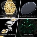 OLEVS Mens Watches Big Face Stainless Steel Waterproof Date Analog Quartz Watches Fashion BusinessWrist Watches for Men… - Image 5