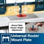 BOSCH RA1171 25-1/2 in. x 15-7/8 in. Benchtop Laminated MDF Top Cabinet Style Router Table with 2 Dust Collection Ports - Image 4
