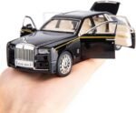 BDTCTK 1/32 Rolls-Royce Phantom Model Car,Zinc Alloy Pull Back Toy car with Sound and Light for Kids Boy Girl Gift(White) - Image 2