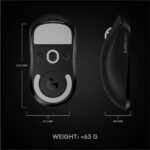 Logitech G PRO X Superlight Wireless Gaming Mouse, Ultra-Lightweight, Hero 25K Sensor, 25,600 DPI, 5 Programmable Buttons, Long Battery Life, Compatible with PC/Mac - Black - Image 8