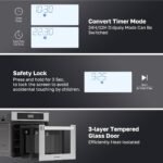 ThermoMate 24 Inch Electric Wall Oven, ETL Certified, 2.6 Cu.Ft. Convection Ovens with 12 Functions, 3D Heating, 3100W, Sensor Touch Control, Safety Lock, Stainless Steel - Image 6