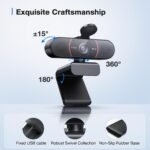 EMEET C960 4K Webcam for PC, 4K UHD CMOS Sensor, PDAF Auto Focus, Dual Omnidirectional Mics, Auto Light Correction, 73° FOV, Plug&Play Webcam w/Privacy Cover, Works w/Zoom/Teams/Skype/Google Meet - Image 9