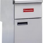 Commercial Gas Floor Fryer with 2 Baskets, 120000 BTU Natural Gas Fryer-Only Commercial Use, 4 Heating Tubes, 55 lb Oil Capacity Deep Fryer for Restaurants, Fast Food, Food Trucks