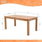 Amazonia Pennsylvania 7-Piece Outdoor Rectangular Dining Table Set | Certified Teak | Ideal for Patio and Indoors - Image 8