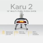 Ooni Karu 2 Multi-Fuel Outdoor Pizza Oven - Wood and Gas Outdoor Pizza Oven with Pizza Stone & Intergrated Thermometer, Pizza Oven Outdoor, Dual Fuel 12 Inch Pizza Maker, Outdoor Cooking Grill - Image 3