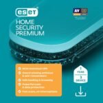 ESET Home Security Premium | Antivirus | 2025 Edition | 3 Devices | 1 Year| Password Manager | Privacy Protection | Ransomware | Anti-Theft | Digital Download [PC/Mac/Android]