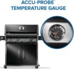 Napoleon Rogue PRO 625 Propane Gas Grill with Infrared Side Burner, Black, Durable 6-Burner Backyard Grill - Image 8