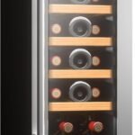 19 Bottles Wine Fridge,12 Inch Wine Cooler with Single Zone, Built-in or Under Counter,41-64°F Thermostat, LED Digital Touchscreen, Triple-Layer Tempered Glass, Wine Storage for Home