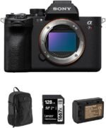 Sony Alpha a7R V Full-Frame Mirrorless Digital Interchangeable Lens Camera Body - Bundle with 128GB UHS-II SDXC Memory Card, Backpack, Extra Battery