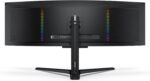INNOCN 49" 49Q1S OLED Curved Gaming Monitor 5120 x 1440p 240Hz, 0.03ms, USB Type C 90W, HDMI 2.1, DisplayPort, USB Hub, Surrounding Speakers, Adaptive-Sync, Height Adjustable Stand, Black - Image 4