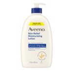 Aveeno Skin Relief Moisturizing Lotion Heals Very Dry, Sensitive Skin, Fast-Absorbing Body Lotion with Triple Oat & Shea Butter, Fragrance Free, Non-Comedogenic, Value Size, 33 fl. oz