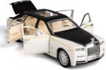 BDTCTK 1/32 Rolls-Royce Phantom Model Car,Zinc Alloy Pull Back Toy car with Sound and Light for Kids Boy Girl Gift (Black) - Image 9